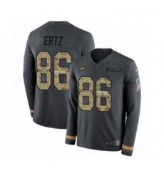Mens Nike Philadelphia Eagles 86 Zach Ertz Limited Black Salute to Service Therma Long Sleeve NFL Jersey Mens Nike Philadelphia Eagles 86 Zach Ertz Limited Black Salute to Service Therma Long Sleeve NFL Jersey