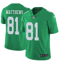 Nike Eagles #81 Jordan Matthews Green Mens Stitched NFL Limited Rush Jersey Nike Eagles #81 Jordan Matthews Green Mens Stitched NFL Limited Rush Jersey