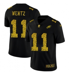 Philadelphia Eagles 11 Carson Wentz Men Nike Leopard Print Fashion Vapor Limited NFL Jersey Black Philadelphia Eagles 11 Carson Wentz Men Nike Leopard Print Fashion Vapor Limited NFL Jersey Black