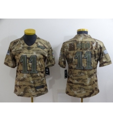 Women Philadelphia Eagles 11 A J Brown Camo Salute To Service Limited Stitched Football Jersey Women Philadelphia Eagles 11 A J Brown Camo Salute To Service Limited Stitched Football Jersey