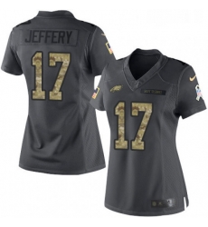 Womens Nike Philadelphia Eagles 17 Alshon Jeffery Limited Black 2016 Salute to Service NFL Jersey Womens Nike Philadelphia Eagles 17 Alshon Jeffery Limited Black 2016 Salute to Service NFL Jersey