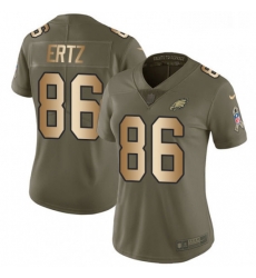 Womens Nike Philadelphia Eagles 86 Zach Ertz Limited OliveGold 2017 Salute to Service NFL Jersey Womens Nike Philadelphia Eagles 86 Zach Ertz Limited OliveGold 2017 Salute to Service NFL Jersey