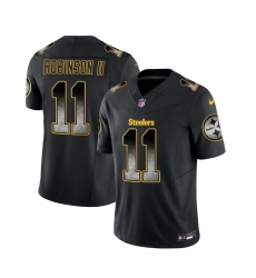 Men Pittsburgh Steelers 11 Allen Robinson II Black 2023 F U S E Smoke Vapor Untouchable Limited Stitched Jersey Men Pittsburgh Steelers 11 Allen Robinson II Black 2023 F U S E Smoke Vapor Untouchable Limited Stitched Jersey