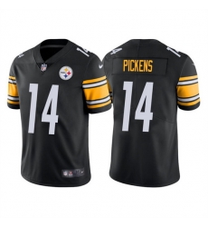 Men Pittsburgh Steelers 14 George Pickens Black Vapor Untouchable Limited Stitched Jersey Men Pittsburgh Steelers 14 George Pickens Black Vapor Untouchable Limited Stitched Jersey