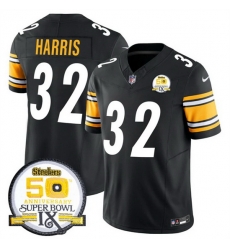 Men Pittsburgh Steelers 32 Franco Harris Black 2024 F U S E 50th Anniversary Of Super Bowl IX Alternate Vapor Untouchable Limited Stitched Jersey Men Pittsburgh Steelers 32 Franco Harris Black 2024 F U S E 50th Anniversary Of Super Bowl IX Alternate Vapor Untouchable Limited Stitched Jersey
