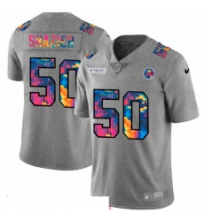 Men Pittsburgh Steelers 50 Ryan Shazier Men Nike Multi Color 2020 NFL Crucial Catch NFL Jersey Greyheather Men Pittsburgh Steelers 50 Ryan Shazier Men Nike Multi Color 2020 NFL Crucial Catch NFL Jersey Greyheather