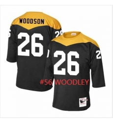 Men Pittsburgh Steelers 56 Lamarr Woodley Yellow Black Throwback Jersey Men Pittsburgh Steelers 56 Lamarr Woodley Yellow Black Throwback Jersey