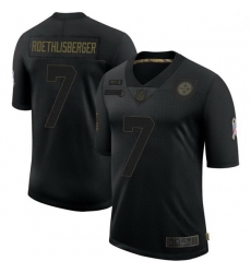 Men Pittsburgh Steelers 7 Ben Roethlisberger Black Limited 2020 Salute To Service Jersey Men Pittsburgh Steelers 7 Ben Roethlisberger Black Limited 2020 Salute To Service Jersey
