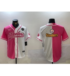 Men Pittsburgh Steelers Big Logo 2024 Arctic Red White Salute To Service Stitched Baseball Jersey 7 Men Pittsburgh Steelers Big Logo 2024 Arctic Red White Salute To Service Stitched Baseball Jersey 7