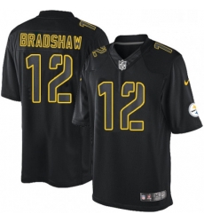 Mens Nike Pittsburgh Steelers 12 Terry Bradshaw Limited Black Impact NFL Jersey Mens Nike Pittsburgh Steelers 12 Terry Bradshaw Limited Black Impact NFL Jersey