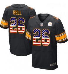 Mens Nike Pittsburgh Steelers 26 LeVeon Bell Elite Black Home USA Flag Fashion NFL Jersey Mens Nike Pittsburgh Steelers 26 LeVeon Bell Elite Black Home USA Flag Fashion NFL Jersey