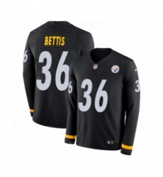 Mens Nike Pittsburgh Steelers 36 Jerome Bettis Limited Black Therma Long Sleeve NFL Jersey Mens Nike Pittsburgh Steelers 36 Jerome Bettis Limited Black Therma Long Sleeve NFL Jersey