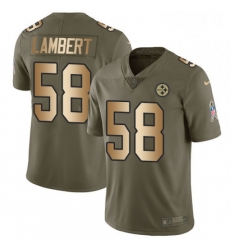 Mens Nike Pittsburgh Steelers 58 Jack Lambert Limited OliveGold 2017 Salute to Service NFL Jersey Mens Nike Pittsburgh Steelers 58 Jack Lambert Limited OliveGold 2017 Salute to Service NFL Jersey