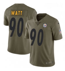 Mens Nike Pittsburgh Steelers 90 T J Watt Limited Olive 2017 Salute to Service NFL Jersey Mens Nike Pittsburgh Steelers 90 T J Watt Limited Olive 2017 Salute to Service NFL Jersey