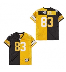 Men's Pittsburgh Steelers Heath Miller #83 Gold Black Split Stitched NFL Football Jersey Men's Pittsburgh Steelers Heath Miller #83 Gold Black Split Stitched NFL Football Jersey