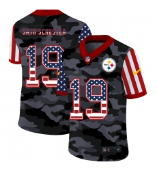 Nike Pittsburgh Steelers 19 JuJu Smith Schuster Camo 2020 USA Flag Salute To Service Limited Jersey Nike Pittsburgh Steelers 19 JuJu Smith Schuster Camo 2020 USA Flag Salute To Service Limited Jersey
