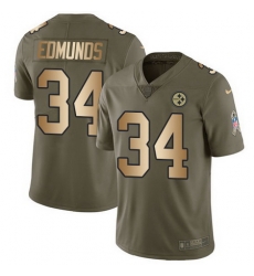 Nike Steelers #34 Terrell Edmunds Olive Gold Mens Stitched NFL Limited 2017 Salute To Service Jersey Nike Steelers #34 Terrell Edmunds Olive Gold Mens Stitched NFL Limited 2017 Salute To Service Jersey