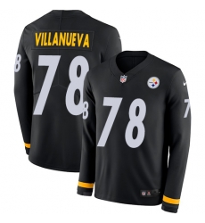 Nike Steelers #78 Alejandro Villanueva Black Team Color Men Stitched NFL Limited Therma Long Sleeve Jersey Nike Steelers #78 Alejandro Villanueva Black Team Color Men Stitched NFL Limited Therma Long Sleeve Jersey
