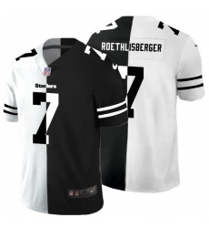 Pittsburgh Steelers 7 Ben Roethlisberger Men Black V White Peace Split Nike Vapor Untouchable Limited NFL Jersey Pittsburgh Steelers 7 Ben Roethlisberger Men Black V White Peace Split Nike Vapor Untouchable Limited NFL Jersey