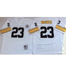Steelers 23 Mike Wagner White Throwback Jersey Steelers 23 Mike Wagner White Throwback Jersey