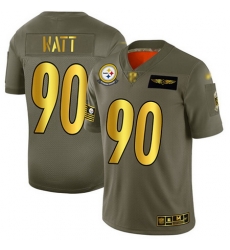 Steelers 90 T J Watt Camo Gold Men Stitched Football Limited 2019 Salute To Service Jersey Steelers 90 T J Watt Camo Gold Men Stitched Football Limited 2019 Salute To Service Jersey