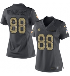 Nike Steelers #88 Darrius Heyward Bey Black Womens Stitched NFL Limited 2016 Salute to Service Jersey Nike Steelers #88 Darrius Heyward Bey Black Womens Stitched NFL Limited 2016 Salute to Service Jersey