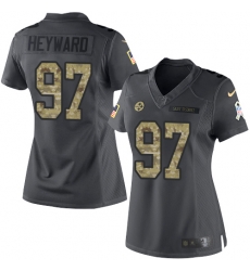 Nike Steelers #97 Cameron Heyward Black Womens Stitched NFL Limited 2016 Salute to Service Jersey Nike Steelers #97 Cameron Heyward Black Womens Stitched NFL Limited 2016 Salute to Service Jersey