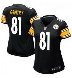 Women Nike 81 Zach Gentry Pittsburgh Steelers Game Black Team Color Jersey Women Nike 81 Zach Gentry Pittsburgh Steelers Game Black Team Color Jersey