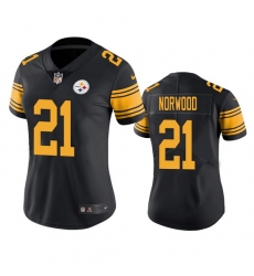 Women Pittsburgh Steelers 21 Tre Norwood Black Color Rush Limited Stitched Jersey Women Pittsburgh Steelers 21 Tre Norwood Black Color Rush Limited Stitched Jersey