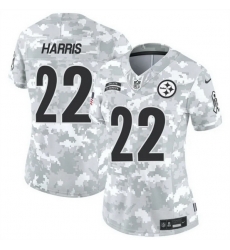Women Pittsburgh Steelers 22 Najee Harris 2024 F U S E Arctic Camo Salute To Service Limited Stitched Football Jersey Women Pittsburgh Steelers 22 Najee Harris 2024 F U S E Arctic Camo Salute To Service Limited Stitched Football Jersey