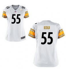 Women Steelers #55 John kolb White Home Game Stitched Jersey Women Steelers #55 John kolb White Home Game Stitched Jersey