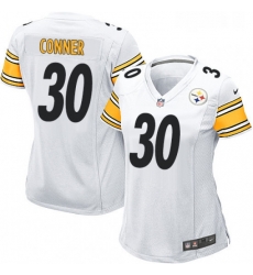 Womens Nike Pittsburgh Steelers 30 James Conner Game White NFL Jersey Womens Nike Pittsburgh Steelers 30 James Conner Game White NFL Jersey