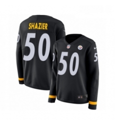 Womens Nike Pittsburgh Steelers 50 Ryan Shazier Limited Black Therma Long Sleeve NFL Jersey Womens Nike Pittsburgh Steelers 50 Ryan Shazier Limited Black Therma Long Sleeve NFL Jersey