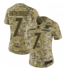 Womens Nike Pittsburgh Steelers 7 Ben Roethlisberger Limited Camo 2018 Salute to Service NFL Jersey Womens Nike Pittsburgh Steelers 7 Ben Roethlisberger Limited Camo 2018 Salute to Service NFL Jersey