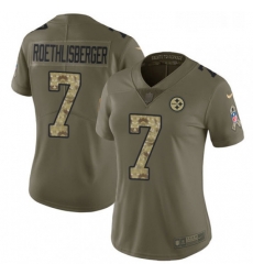 Womens Nike Pittsburgh Steelers 7 Ben Roethlisberger Limited OliveCamo 2017 Salute to Service NFL Jersey Womens Nike Pittsburgh Steelers 7 Ben Roethlisberger Limited OliveCamo 2017 Salute to Service NFL Jersey