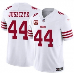 Men San Francisco 49ers 44 Kyle Juszczyk White 2025 F U S E  With 2 Star C Patch Vapor Untouchable Limited Stitched Football Jersey