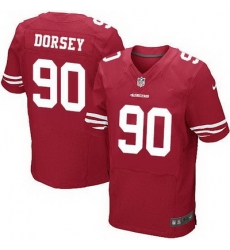 Nike 49ers #90 Glenn Dorsey Red Team Color Mens Stitched NFL Elite Jersey Nike 49ers #90 Glenn Dorsey Red Team Color Mens Stitched NFL Elite Jersey