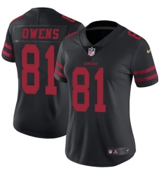 Nike 49ers #81 Terrell Owens Black Alternate Womens Stitched NFL Vapor Untouchable Limited Jersey Nike 49ers #81 Terrell Owens Black Alternate Womens Stitched NFL Vapor Untouchable Limited Jersey