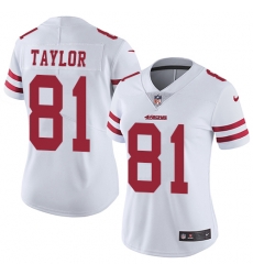 Nike 49ers #81 Trent Taylor White Womens Stitched NFL Vapor Untouchable Limited Jersey Nike 49ers #81 Trent Taylor White Womens Stitched NFL Vapor Untouchable Limited Jersey