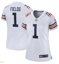 Women Nike Justin Fields White Chicago Bears 2021 NFL Draft First Round Pick Alternate Classic Game Jersey Women Nike Justin Fields White Chicago Bears 2021 NFL Draft First Round Pick Alternate Classic Game Jersey