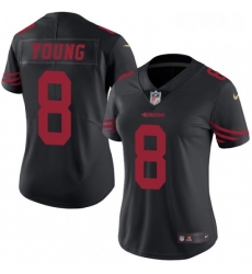 Womens Nike San Francisco 49ers 8 Steve Young Limited Black Rush Vapor Untouchable NFL Jersey Womens Nike San Francisco 49ers 8 Steve Young Limited Black Rush Vapor Untouchable NFL Jersey