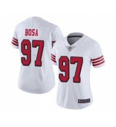 Women's San Francisco 49ers #97 Nick Bosa Limited White Rush Vapor Untouchable Limited Football Jersey Women's San Francisco 49ers #97 Nick Bosa Limited White Rush Vapor Untouchable Limited Football Jersey
