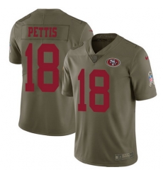 Nike 49ers #18 Dante Pettis Olive Youth Stitched NFL Limited 2017 Salute to Service Jersey Nike 49ers #18 Dante Pettis Olive Youth Stitched NFL Limited 2017 Salute to Service Jersey
