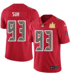 Men Nike Tampa Bay Buccaneers 93 Ndamukong Suh Red Men Super Bowl LV Champions Patch Stitched NFL Limited Rush Jersey Men Nike Tampa Bay Buccaneers 93 Ndamukong Suh Red Men Super Bowl LV Champions Patch Stitched NFL Limited Rush Jersey