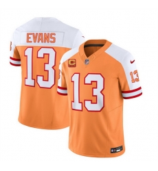 Men Tampa Bay Buccaneers 13 Mike Evans 2023 F U S E White Gold With 4 Star C Patch Throwback Limited Stitched Jersey Men Tampa Bay Buccaneers 13 Mike Evans 2023 F U S E White Gold With 4 Star C Patch Throwback Limited Stitched Jersey