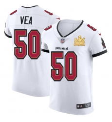Men Tampa Bay Buccaneers 50 Vita Vea Men Super Bowl LV Champions Patch Nike White Vapor Elite Jersey Men Tampa Bay Buccaneers 50 Vita Vea Men Super Bowl LV Champions Patch Nike White Vapor Elite Jersey