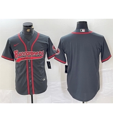 Men Tampa Bay Buccaneers Blank Grey Cool Base Stitched Baseball Jersey Men Tampa Bay Buccaneers Blank Grey Cool Base Stitched Baseball Jersey