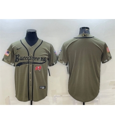 Men Tampa Bay Buccaneers Blank Olive 2022 Salute To Service Cool Base Stitched Baseball Jersey Men Tampa Bay Buccaneers Blank Olive 2022 Salute To Service Cool Base Stitched Baseball Jersey
