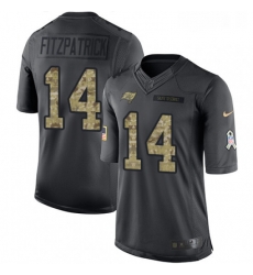 Mens Nike Tampa Bay Buccaneers 14 Ryan Fitzpatrick Limited Black 2016 Salute to Service NFL Jersey Mens Nike Tampa Bay Buccaneers 14 Ryan Fitzpatrick Limited Black 2016 Salute to Service NFL Jersey
