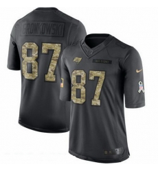 Nike Buccaneers 87 Rob Gronkowski Black Men Stitched NFL Limited 2016 Salute to Service Jersey Nike Buccaneers 87 Rob Gronkowski Black Men Stitched NFL Limited 2016 Salute to Service Jersey